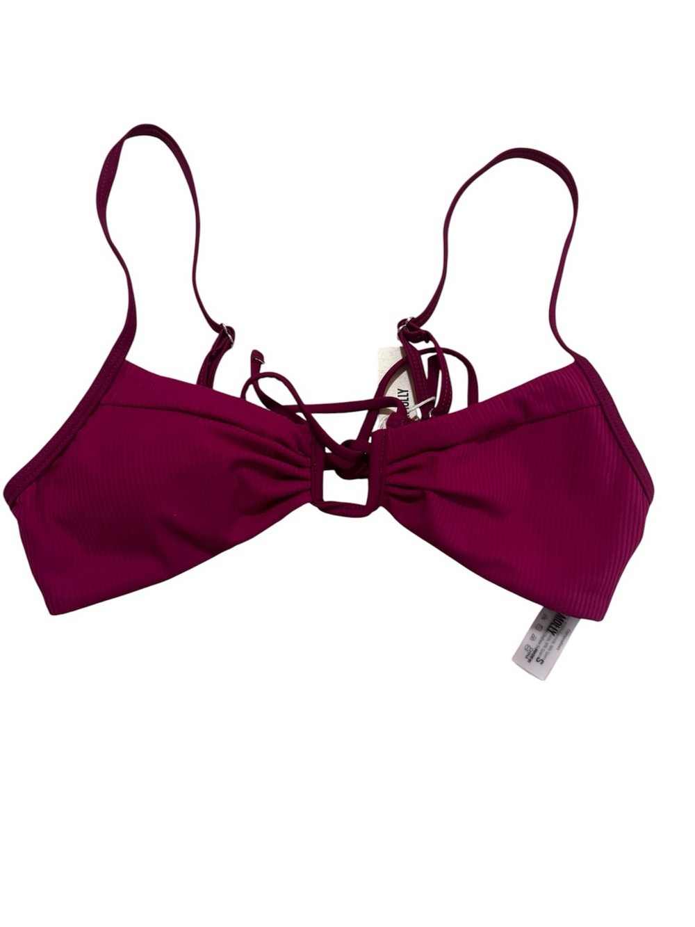Women's Ribbed Strappy Bikini Top